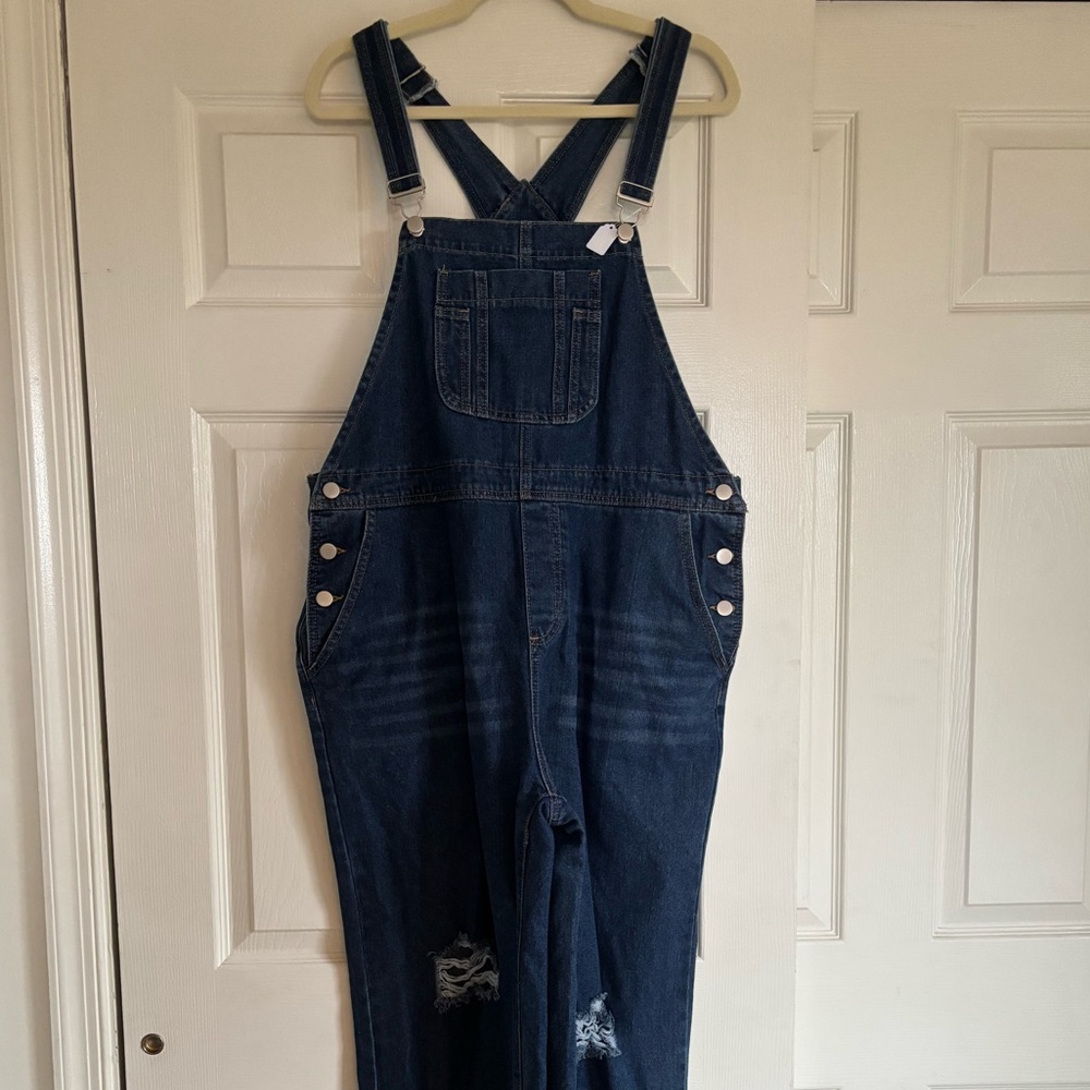 Dark Blue Denim Overalls